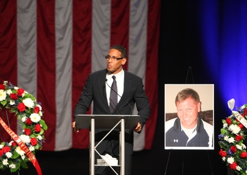 Marines, police officers pay final respects to fallen hero