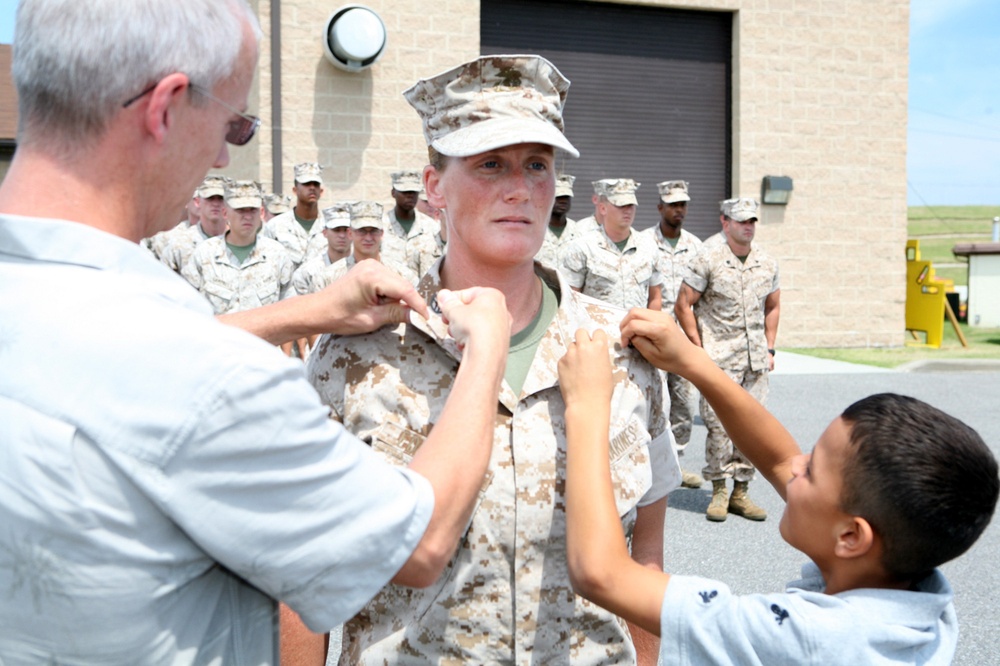 Lansdale, Pa., native and Marine OEF Veteran is promoted to next rank by son and father