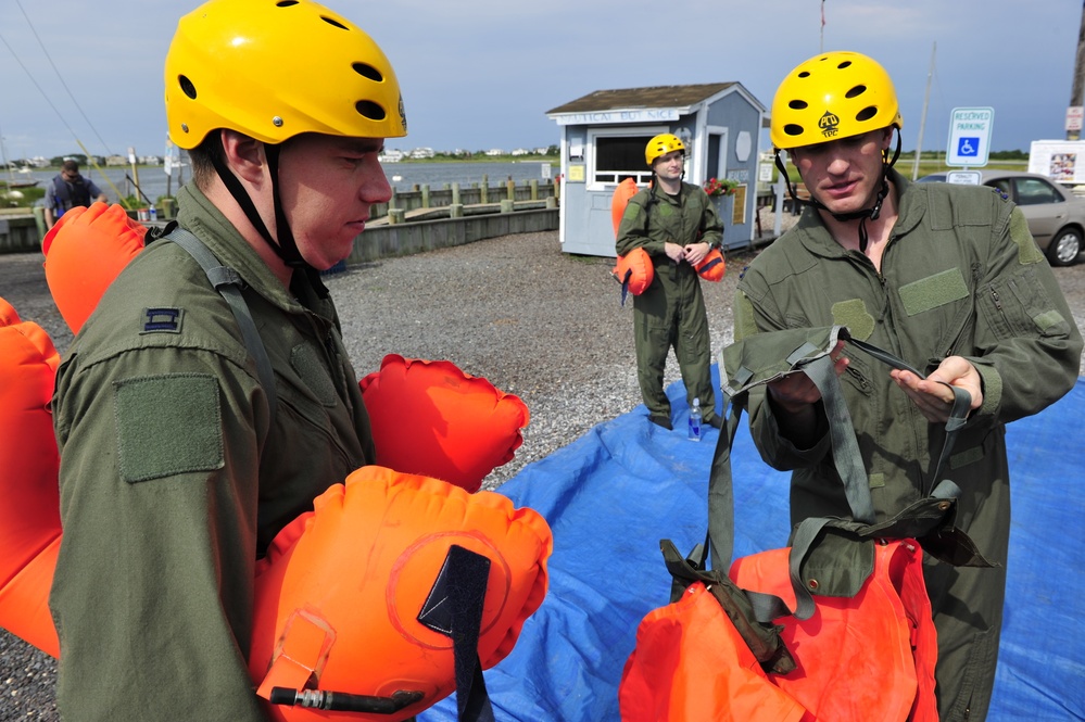 Water Survival training at Barnegat Light, NJ