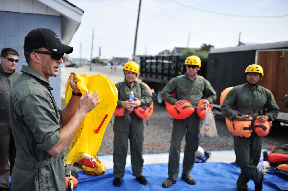 Water survival training at Barnegat Light, NJ