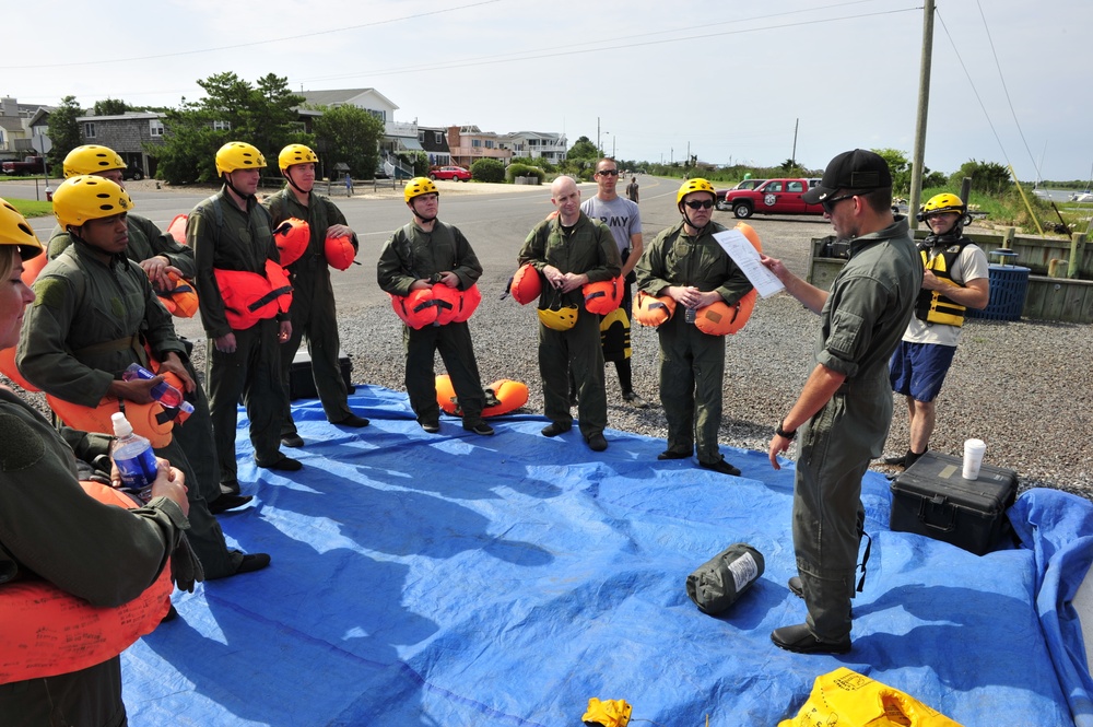 Water Survival training at Barnegat Light, NJ