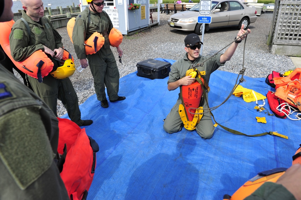 Water Survival training at Barnegat Light, NJ