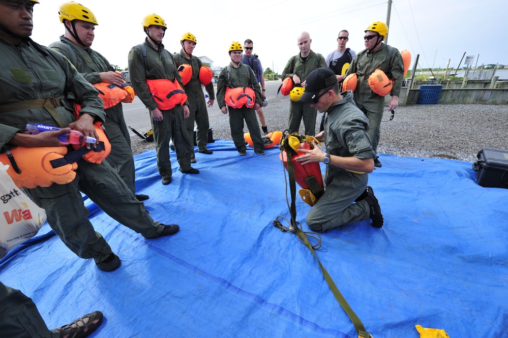 Water Survival training at Barnegat Light, NJ