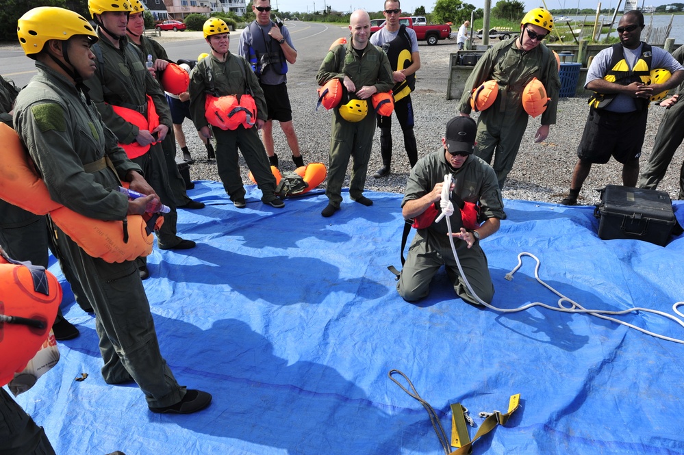 Water Survival training at Barnegat Light, NJ