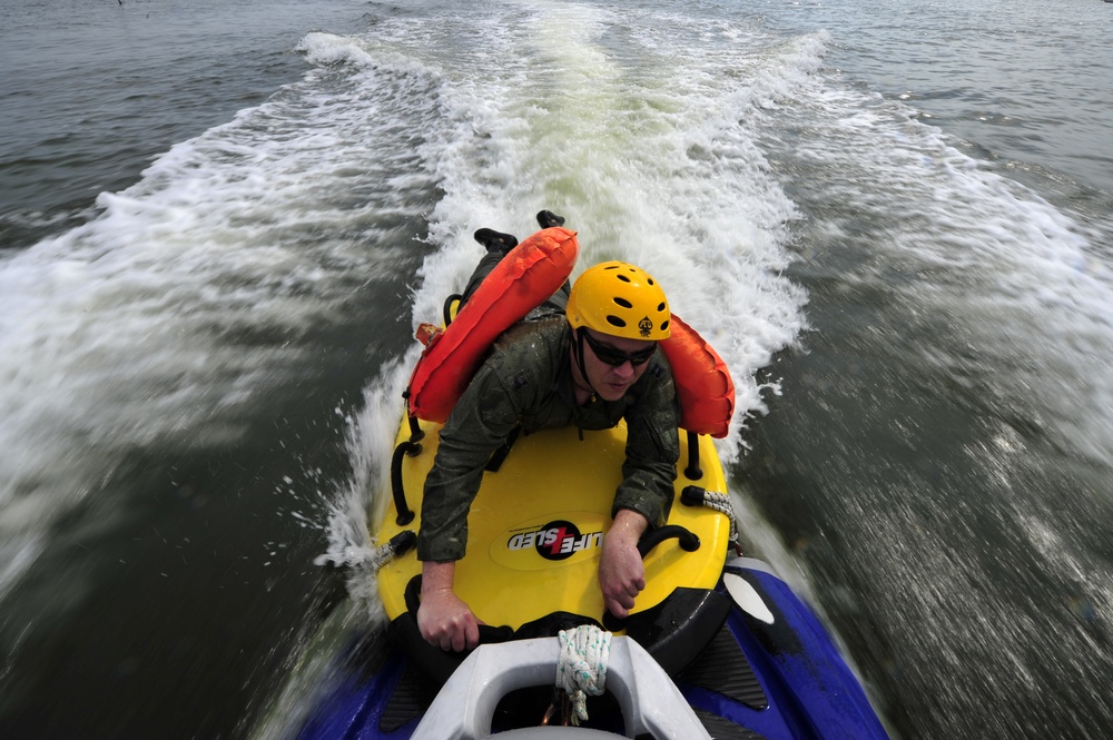 Water survival training at Barnegat Light, NJ