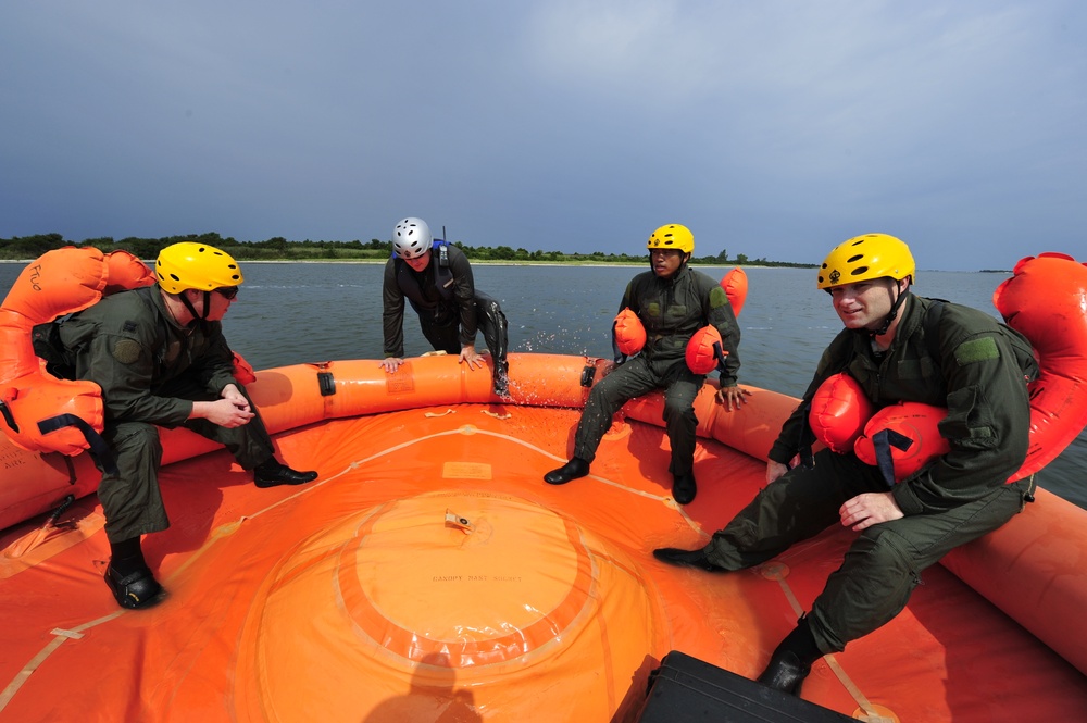 Water Survival training at Barnegat Light, NJ