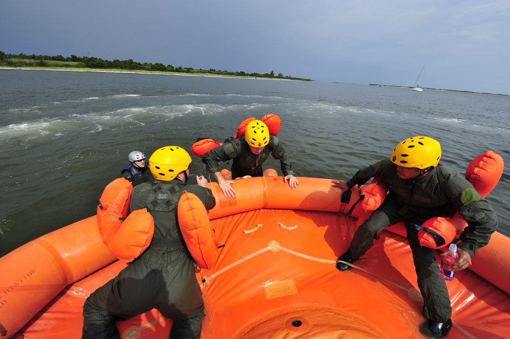 Water Survival training at Barnegat Light, NJ