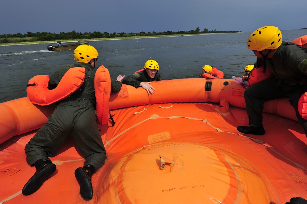 Water Survival training at Barnegat Light, NJ