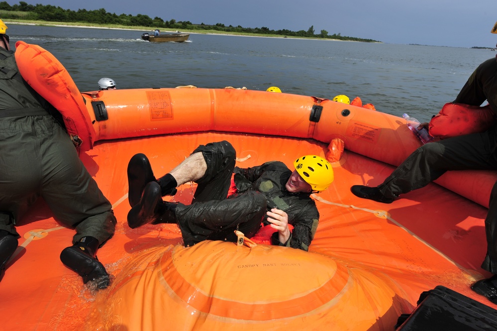 Water Survival training at Barnegat Light, NJ