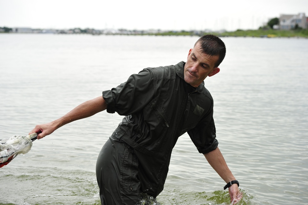 Water Survival training at Barnegat Light, NJ