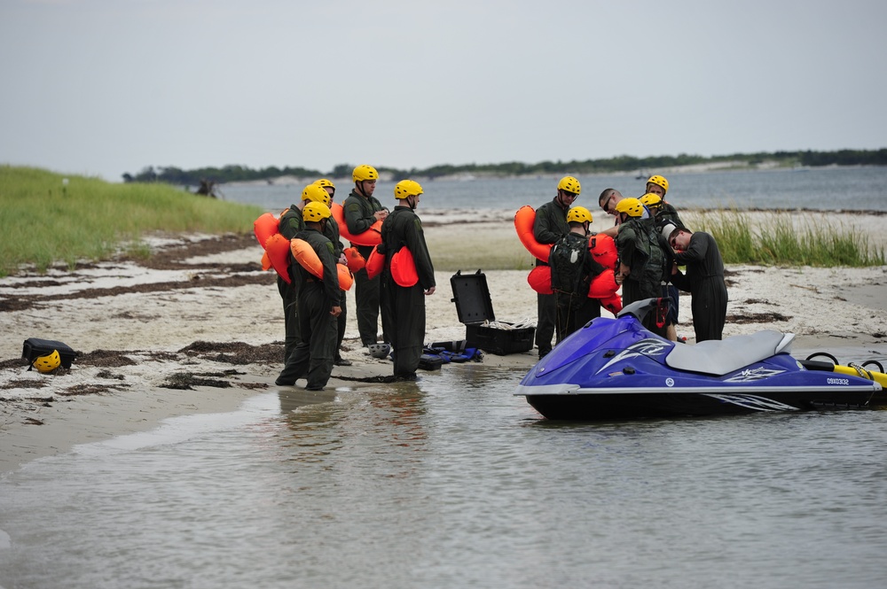 Water Survival training at Barnegat Light, NJ