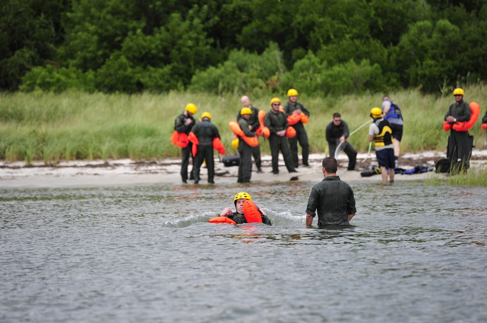 Water Survival training at Barnegat Light, NJ