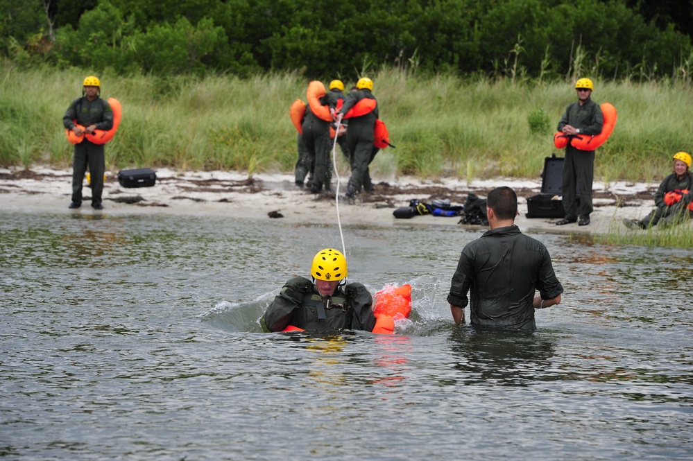 Water Survival training at Barnegat Light, NJ