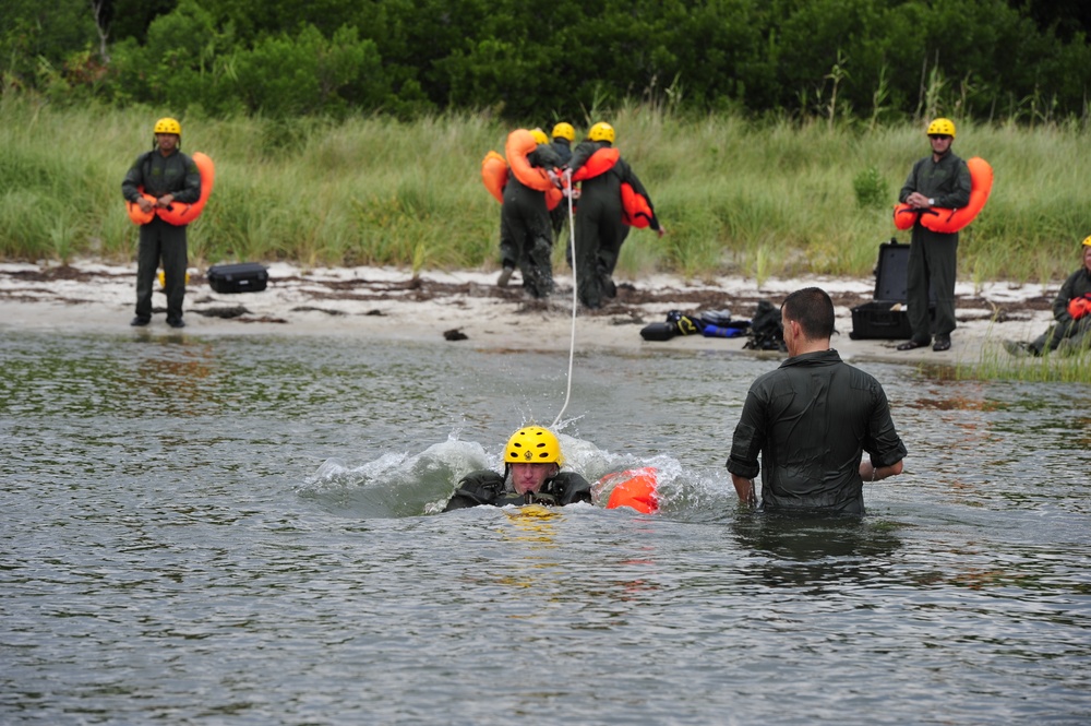 Water Survival training at Barnegat Light, NJ