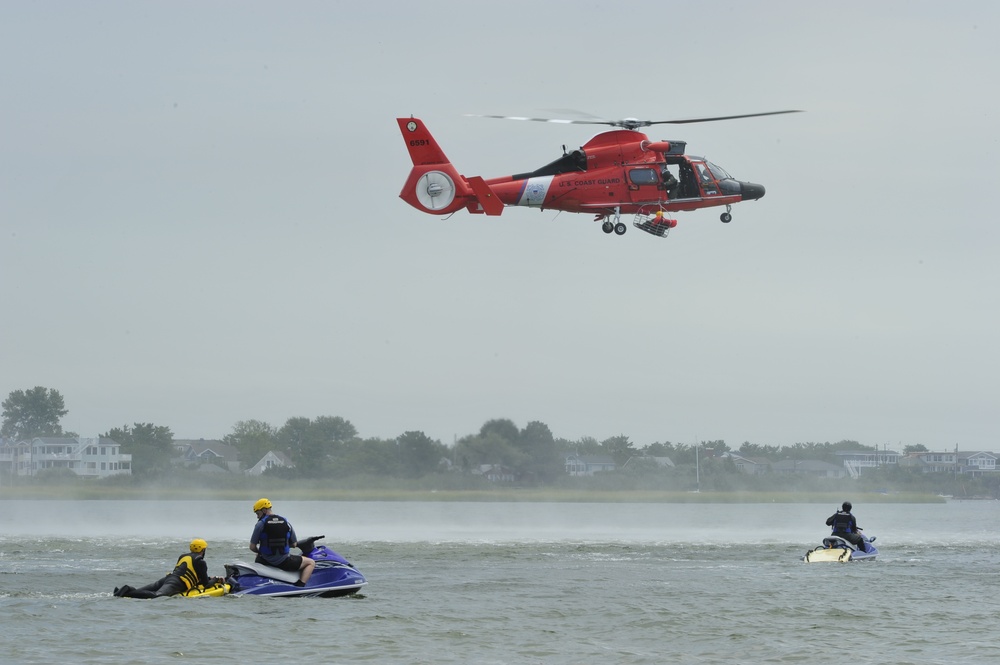 Water survival training at Barnegat Light, NJ