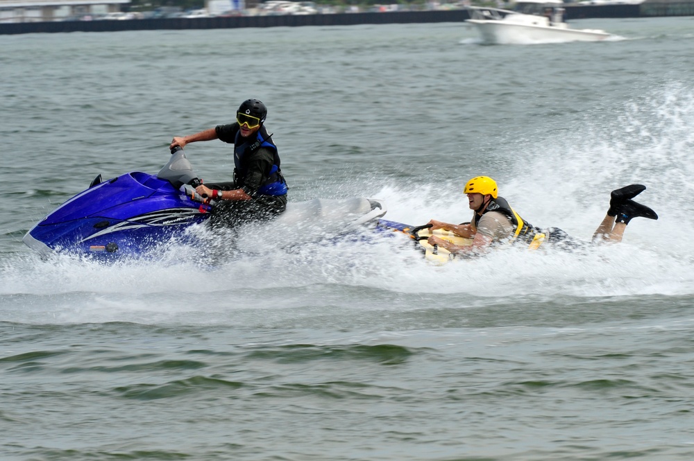 Water survival training at Barnegat Light, NJ