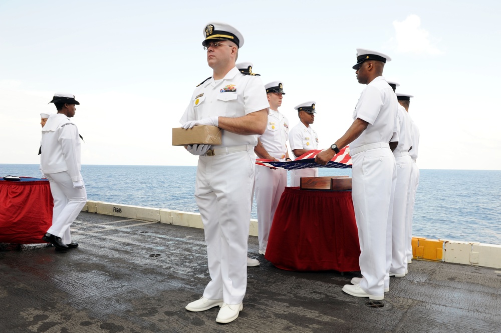 USS Dwight D. Eisenhower burial at sea