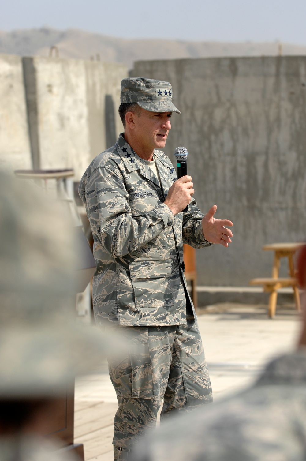 Lt. Gen. David Goldfein visits the 438th AEW