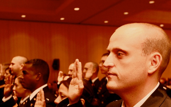 Officer candidates receive commission