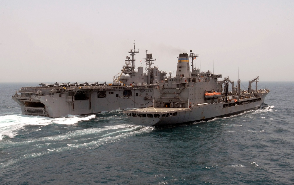 Ships take on supplies