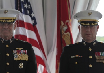 US Marine Corps Col. Fred D. Jameson retires