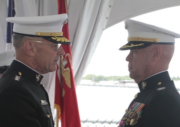 US Marine Corps Col. Fred D. Jameson retires