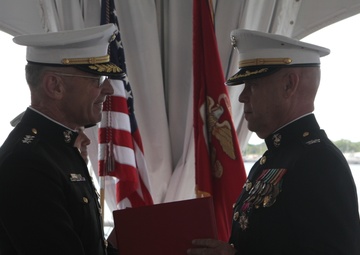 US Marine Corps Col. Fred D. Jameson retires