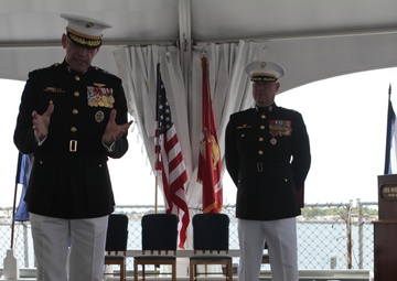 US Marine Corps Col. Fred D. Jameson retires