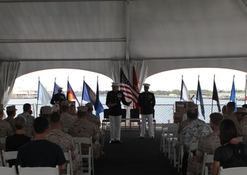 US Marine Corps Col. Fred D. Jameson retires