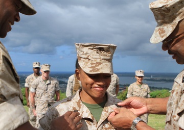 Liza T. Jones promotion to gunnery sergeant