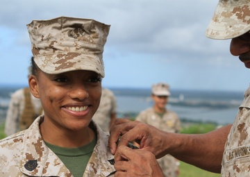 Liza T. Jones promotion to gunnery sergeant