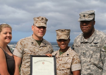 Liza T. Jones promotion to gunnery sergeant
