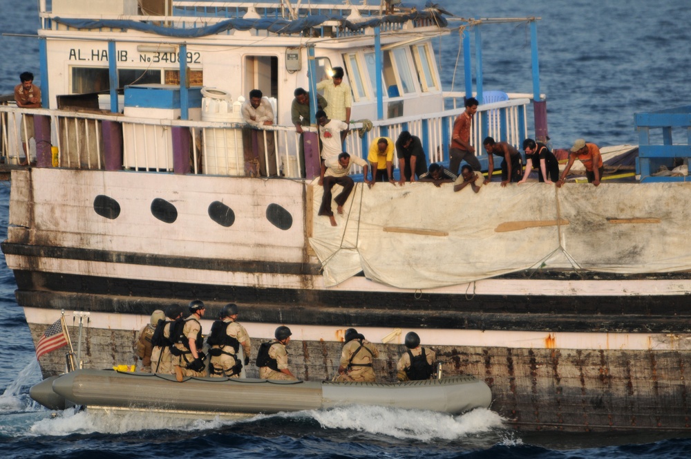 USS Mitscher VBSS team responds to ship's distress call