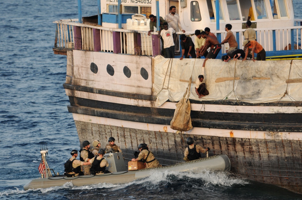 USS Mitscher VBSS team responds to ship's distress call