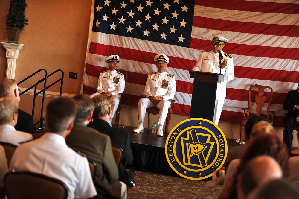 Capt. Jacobs delivers speech at Naval Station Mayport
