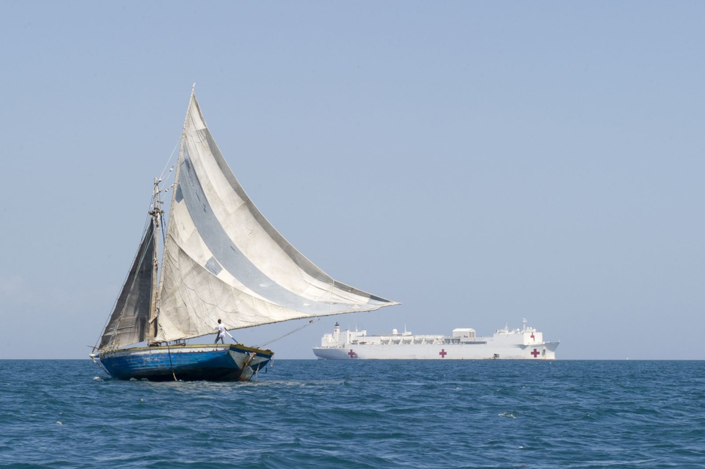 USNS Comfort in Port-au-Prince