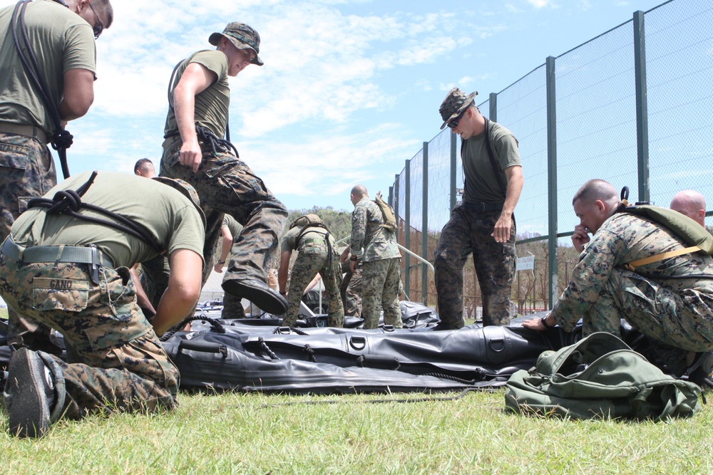 Coxswain’s course practices landings, withdrawals