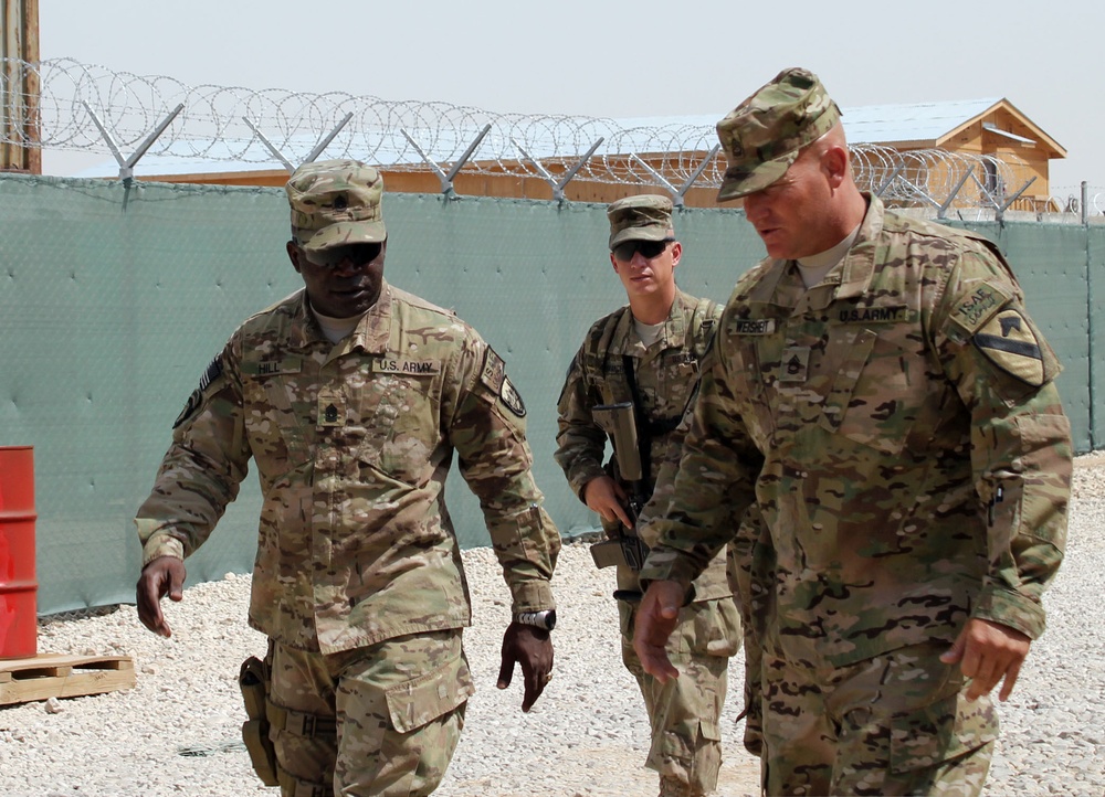 ISAF senior enlisted leader visits 1st ACB troopers at Camp Marmal