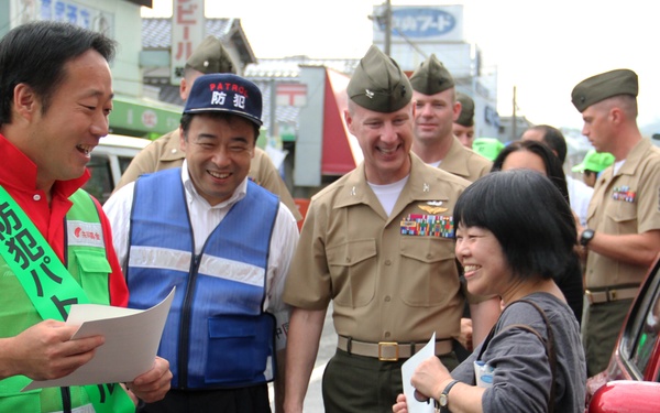 Station, city officials patrol downtown streets to promote crime prevention awareness