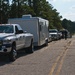 Vehicles queued for Hurricane Irene relief