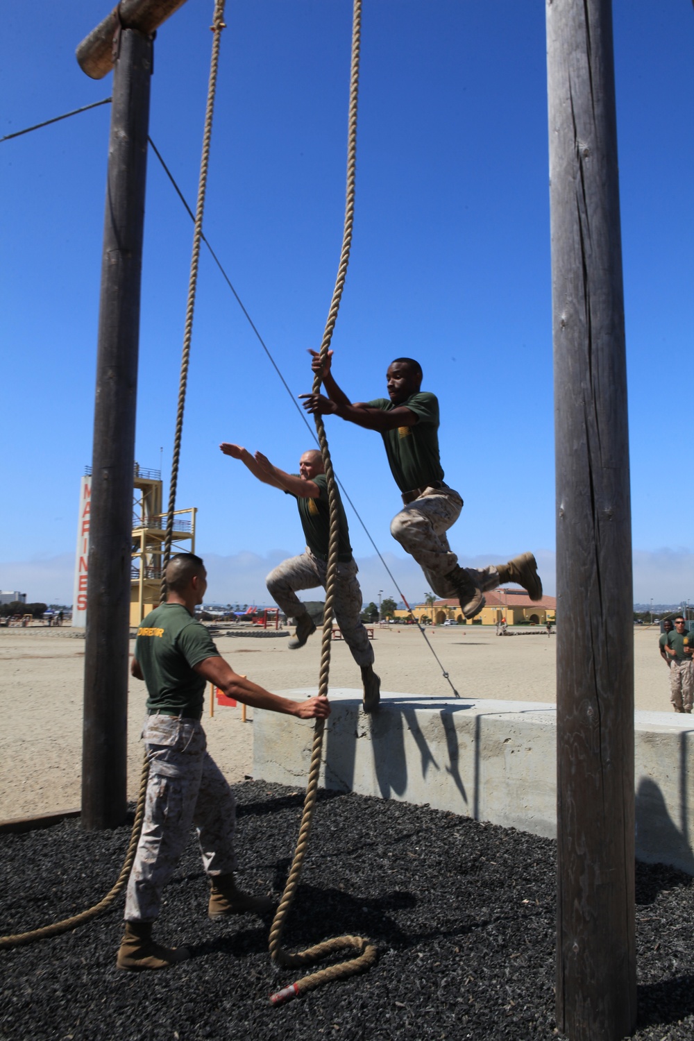 Corporals get down, dirty at confidence course