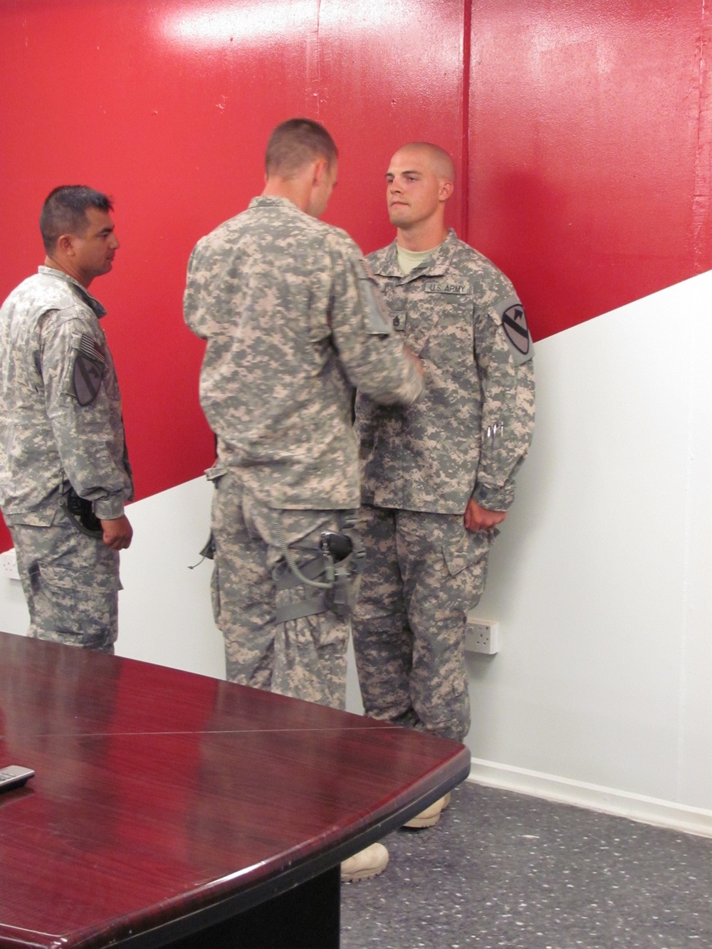 Promotions in Iraq watched at Fort Hood