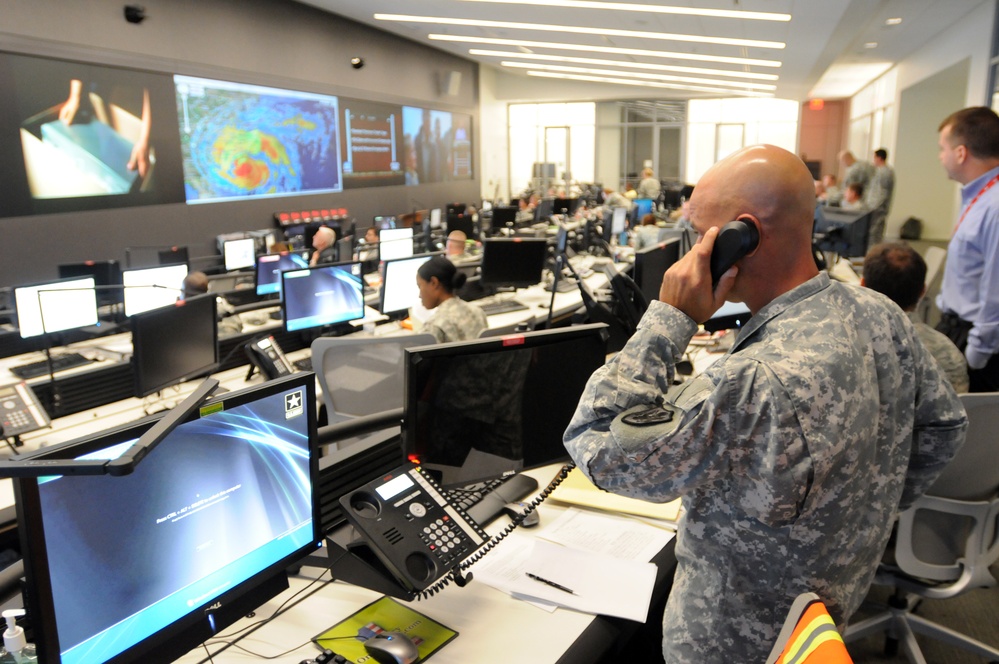 Irene: National Guard center coordinates joint support to civilian authorities