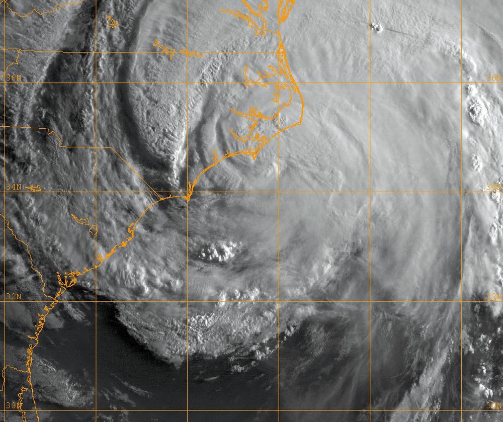 Satellite image of Irene