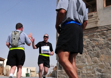Soldiers continue Hood to Coast Relay in Sharana, Afghanistan