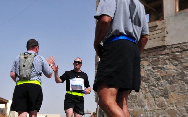Soldiers continue Hood to Coast Relay in Sharana, Afghanistan