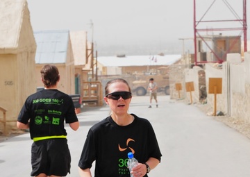 Task Force Gridley and Task Force Sword soldiers run in Hood to Coast