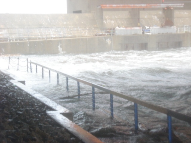 Fox Point Hurricane Barrier in Providence at work