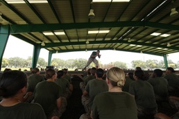 Female recruits train to be warriors