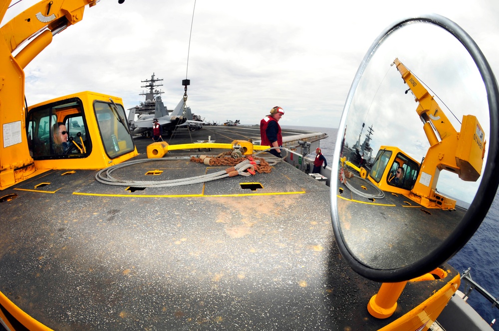 USS Ronald Reagan action